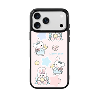 Coque de téléphone AG Feeling Black Edge avec motif étoile dorée pour iPhone 17, 17 Pro Max, 16 Pro, 15, 15 Pro Max – Coque magnétique