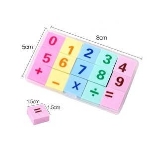 Gommes à effacer numériques en caoutchouc souple pour enfants, récompenses pour la salle de classe, gommes à effacer pour la pratique des mathématiques, fournitures scolaires - Product Image 5