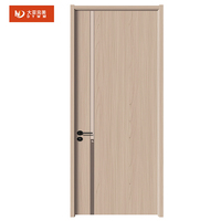 Porte en bois composite pour intérieur de résidence, porte de chambre en MDF avec construction anti-étirement pour chambre et bureau