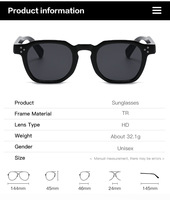 2025 lunettes de soleil de luxe à la mode pour femmes nouveau Design cadre carré noir Logo personnalisé unisexe chaud en gros lunettes de soleil