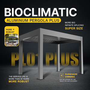 Pérgola Ecológica para Exteriores, de Aluminio, Motorizada, Bioclimática, Resistente al Viento, Diseño para Patio y <span class=keywords><strong>Terraza</strong></span>, Protección Solar, Directo de Fábrica - Product Image 5