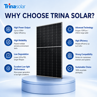 Panneaux solaires bifaciaux transparents de type N Trina Solar Vertex 650W 650 w 640w 630w Module photovoltaïque à double verre