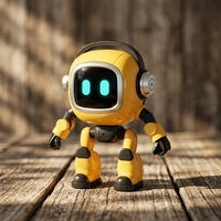 Robot intelligent IA avec yeux dynamiques sept couleurs, effets lumineux, interaction vocale, jouet éducatif précoce, cadeau de vacances pour étudiants.