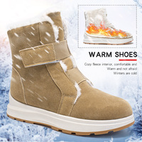 Bottes d'hiver en fourrure de daim épaisse personnalisées en usine de Wenzhou bottes de neige imperméables pour femmes confort d'automne