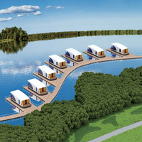Maison flottante de luxe de 8,5 m, bateau ponton, maison flottante, FH-01 LUBAN CABIN, design moderne, garantie 1 an, à vendre