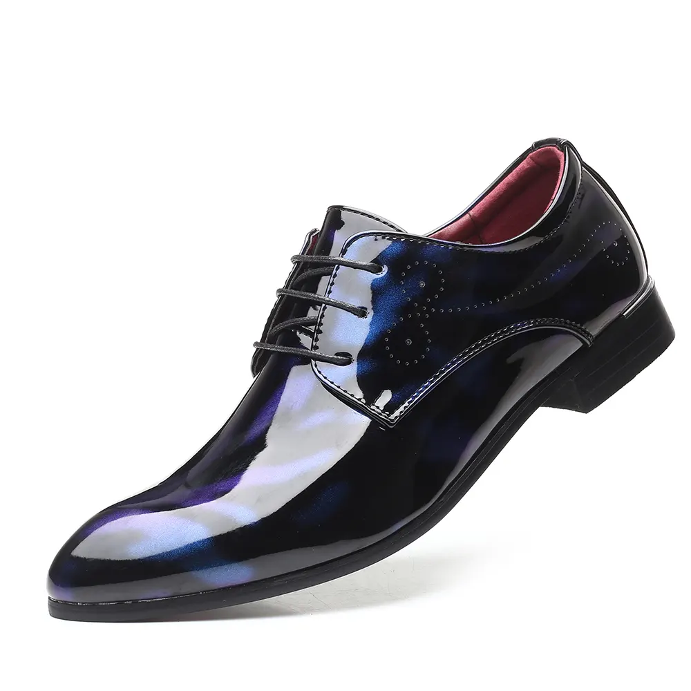 2023 New fashion man leather casual shoes Business dress pointed casual shoes adult high quality comfortable adult shoes