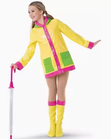 Robe de ballet pour filles, imperméable jaune pour enfant, tenue de danse de performance, robe de danse de scène pour adulte, costumes