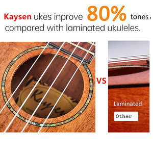 <span class=keywords><strong>Ukelele</strong></span> de Concierto Kaysen de 23 Pulgadas KSD-24, <span class=keywords><strong>Ukelele</strong></span> Eléctrico de <span class=keywords><strong>Acacia</strong></span> Maciza de 4 Cuerdas con Pastillas y Juego de Accesorios - Product Image 6