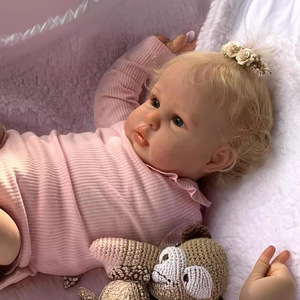 Muñeca Bebé Realista de 60 cm con Accesorios de Traje Rosa, Juguetes para Niñas, Muñecas Bebé Reborn de Silicona de 24 Pulgadas - Product Image 2