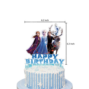 <span class=keywords><strong>Kit</strong></span> de décorations de fête d'<span class=keywords><strong>anniversaire</strong></span> sur le thème de la princesse de glace magique avec bannière suspendue ballons gâteau Topper pour la célébration <span class=keywords><strong>des</strong></span> enfants - Product Image 3