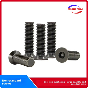 Small Countersunk Hex Socket <strong>Screws</strong> Carbon Steel 10.9 Grade M3 M4 M5 Sizes Black Nickel Finish Small Cap Thin Head <strong>Flat</strong> <strong>Screws</strong> - Product Image 3