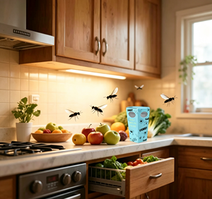 Trampa para Moscas de la Fruta en Caja de Papel Ecológica, Contenedor Desechable para Atrapar Moscas de la Fruta, para Control de Plagas en Interiores, Cocina y Jardín - Product Image 2