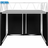 ESI-mini petite table de scène/stand de DJ blanche sur roues pour la maison