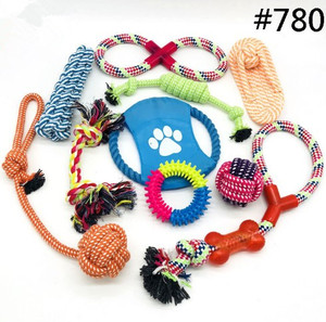 Özel pet köpek çiğnemek oyuncak <span class=keywords><strong>10</strong></span> paket set top kauçuk pamuk halat interaktif köpek oyuncak - Product Image 3