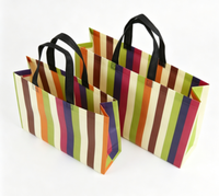 Sac fourre-tout non tissé recyclable en gros, réutilisable, vert, avec logo personnalisé, léger, pour supermarché et commerce communautaire