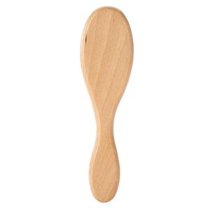 Brosse à cheveux pour bébé <span class=keywords><strong>de</strong></span> 18 cm avec logo personnalisé en gros, poils <span class=keywords><strong>de</strong></span> chèvre doux, brosse en bois pour le cuir chevelu des nouveau-nés, des nourrissons et des tout-petits, douce pour le cuir chevelu - Product Image 2