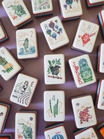 Jeu de Mahjong Walk with Me Hot Balloon en Acrylique Sept Couches, Écologique et Moderne, Cadeau de Luxe et Jeu de Table Décontracté