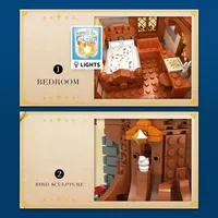 Reobrix 66008 2566 pièces - Modèle de maison dans les arbres médiévale - Série City Modular Street View - Jouets créatifs DIY - Cadeau pour garçon - Ensemble de blocs de construction