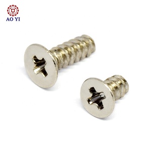 Tùy chỉnh Micro M1 chính xác thép không gỉ nhôm vít Anodized <span class=keywords><strong>Hex</strong></span> phẳng đầu ổ cắm tự khai thác vít Bolt - Product Image 5