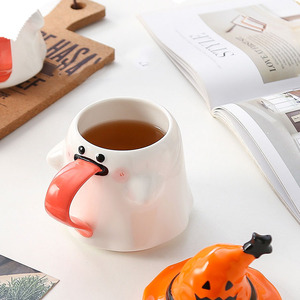 Seaygift 450mL lindo divertido sombrero mágico taza de café porcelana extraño fantasma Halloween Horror <span class=keywords><strong>3D</strong></span> dibujos animados regalo <span class=keywords><strong>tazas</strong></span> con tapas - Product Image 5
