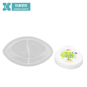 Caixin 79ml 2.67oz mini nhựa bao bì thực phẩm nước sốt ly 2 ngăn PP sô cô la cup gia vị container cup
