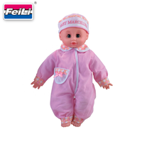 Fei Li modèle de base pliable bébé poupée poussette avec 14 ''poupée et accessoires jouets Portable poupée poussette