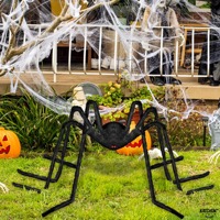 Offre Spéciale Décorations d'extérieur Halloween Araignée poilue géante effrayante Grands accessoires pour la décoration de jardin et de fête sur le thème de l'horreur