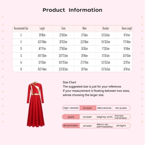 Trajes de Danza Lírica Metálicos para Niñas de 6 a 16 Años, Vestidos para Coro de Iglesia, Danza de Alabanza, Actuaciones, Danza Latina - Product Image 6