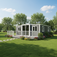 Großhandelspreis 20ft Erweiterbares Stahl-Sandwichpanel-Containerhaus 4 Schlafzimmer Modernes Vorgefertigtes Haus Modulare Kabine Hotel/Campingplatz