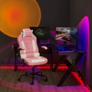 <span class=keywords><strong>Silla</strong></span> de Oficina Giratoria Boss, <span class=keywords><strong>Silla</strong></span> de Computadora Ergonómica de Cuero PU, Sillas de Oficina, Color <span class=keywords><strong>Rosa</strong></span> - Product Image 4