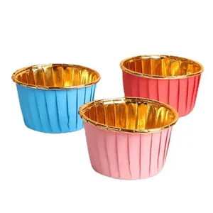 F2-290 Navidad 50 unids/bolsa impreso Muffin torta de hielo crema tazas de papel desechable de la taza de papel pastel camisas grasa prueba bandeja para hornear