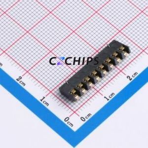GT-BTP30008-0240B-019A Blade/Spring Contact Battery Connector SMD,P=3mm Connector Spring Contact Type 3mm 8P Vertical Mount - Product Image 2