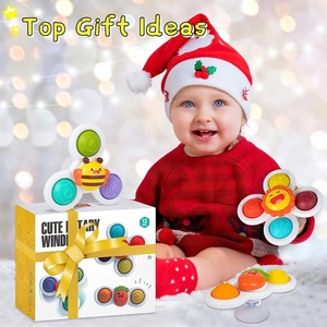 Vente chaude Spinning Dimple Sensory Fidget Jouets De Bain 3 PCS Pop up Ventouse Spinner Jouets pour Bébés Jouets De Bain - Product Image 6