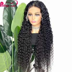Online Shop Black Color Natural Curly Raw Hair Wig High Reviews Transparent Glueless Peruvian Wigs Lace Front Virgin Human Hair