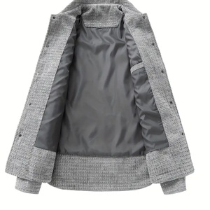Chaqueta de Hombre de Alta Calidad en Oferta, Diseño Casual con Botones, Patrón Texturizado Único, Mezcla de Algodón para Otoño e Invierno, Ropa de Calle Diaria - Product Image 4