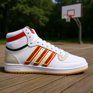 Zapatillas de Baloncesto Adidas Top Ten RB para Hombre, Blancas y Rojas, Parte Superior Sintética, Suela de Goma, Entresuela de EVA, Forro de Malla, Fabricadas en Vietnam - Product Image 2