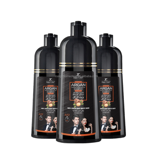 Shampoo <span class=keywords><strong>colorant</strong></span> capillaire permanent à l'huile d'argan de haute qualité, non allergène, à base de plantes, 420 ml, en plastique, certifié MSDS, pour marque privée, directement de l'usine - Product Image 3