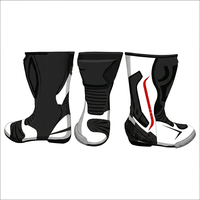 Bottes de moto en cuir pour hommes, fermeture éclair, mi-mollet, légères, respirantes, logo et couleur personnalisés, chaussures de course et de tourisme