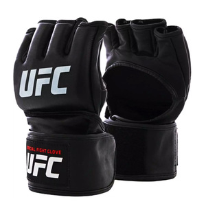 Gants MMA ONEMAX Sparring UFC demi-doigt Logo personnalisé avec bracelet à trois couches pour la formation Fourniture directe d'usine - Product Image 1