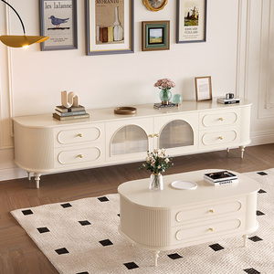 Meuble TV en bois de style américain minimaliste, console multimédia de luxe moderne, mobilier d'intérieur en gros - Product Image 2