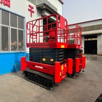 Plateforme élévatrice à ciseaux hydraulique automotrice de 8 m, plateforme de travail en hauteur robuste, capacité de 10 m 320 kg, en fonte