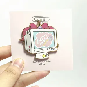 Grosir perusahaan seni personalisasi Promosi logam Enamel hadiah bisnis Fan lencana Pin kerah kustom