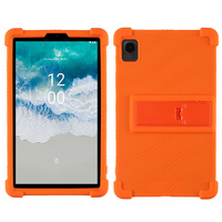 Nokia T21 10.4 inç 2022 çocuk cilt yumuşak hava yastıkları darbeye dayanıklı silikon kılıf Tablet kapak ayarlanabilir stand KickStand kabuk