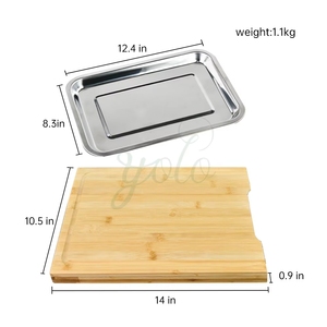 Мясник из бамбука, неслышащий луч, указательная головоломка, ракетка, блок, разделочная доска для стола, для хранения отходов, для кухни - Product Image 5