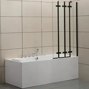 Fabrika lüks banyo üreticisi çerçevesiz banyo küvet cam kontrol ekran banyo için