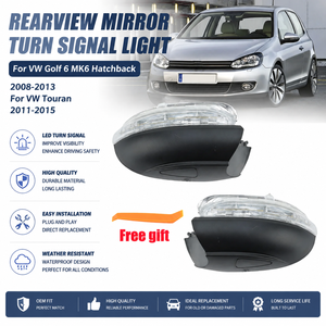 <span class=keywords><strong>Clignotant</strong></span> de rétroviseur inférieur pour Volkswagen <span class=keywords><strong>Golf</strong></span> 6 MK6 2008-2013 pour VW Touran 2011-2015 Accessoires de voiture pour rétroviseur latéral - Product Image 1