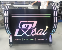 Cabine de table de DJ moderne de luxe personnalisée intérieur fête événements maison bar discothèque Led cabine de DJ charmant Led avec lumières