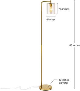 Lampada Da terra per Soggiorno camera Da Letto In Piedi <span class=keywords><strong>Luce</strong></span> Industriale con Appeso Lampada Paralume In Vetro/Vintage Alto Palo Da Incasso - Product Image 1