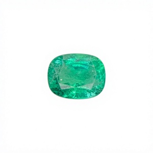 Émeraude naturelle certifiée du Zambie, taille coussin, avec une belle couleur et un lustrage remarquable, pierre précieuse non montée, 3,70 carats - Product Image 1