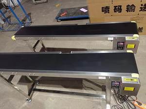 Konveyor <span class=keywords><strong>Mini</strong></span> Desktop Panjang 600mm Kecepatan Dapat Disesuaikan 10-30m/s Rangka Baja Tahan Karat Dapat Disesuaikan untuk Printer Inkjet - Product Image 5